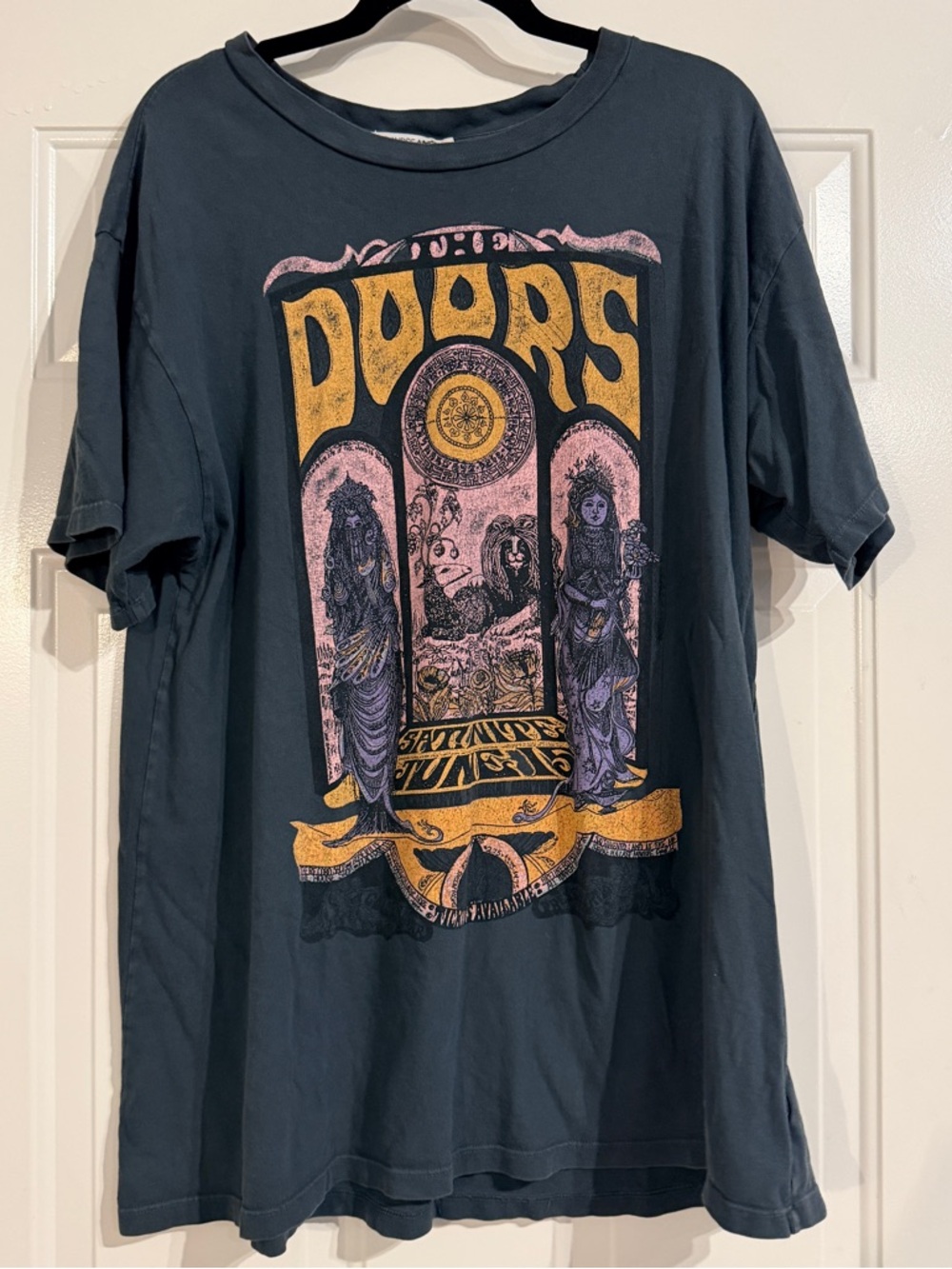 daydreamer x free people doors graphic t-shirt dress gray Medium